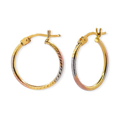 Arracada Diamantada Florentina 1.8cm Oro 10K