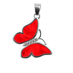 Dije Mariposa Madre Perla Plata .925