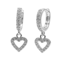 Huggies Chicas de Corazón con Micro Circonias Plata .925