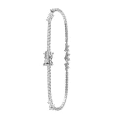 Pulsera Circonias Semilla Plata .925 con Rodio