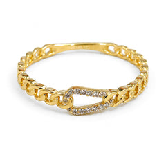 Anillo Inspirado Tiff con Micro Circonias Oro 10k
