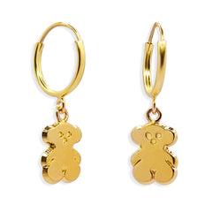 Arracada Inspirada Osito 1.8cm Oro 10K