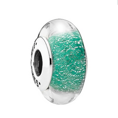 Charm Inspirado Pan 1:1 de Cristal de Murano Princesa Jazmin Plata .925