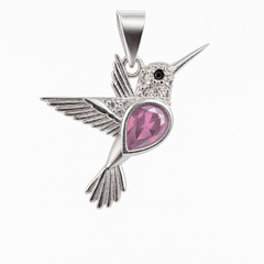 Dije Colibri con Circonia y Micro Circonias 2.5cm Plata .925