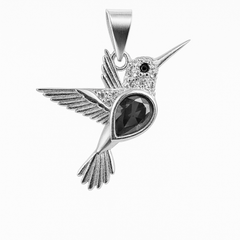 Dije Colibri con Circonia y Micro Circonias 2.5cm Plata .925