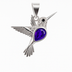 Dije Colibri con Circonia y Micro Circonias 2.5cm Plata .925