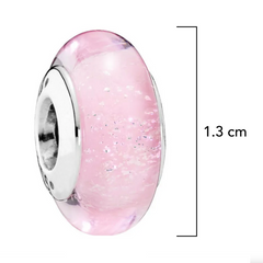 Charm Inspirado Pan 1:1 de Cristal Murano Princesa Rapunzel Plata .925