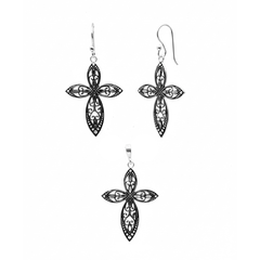 Juego Cruz Marquesita Plata .925