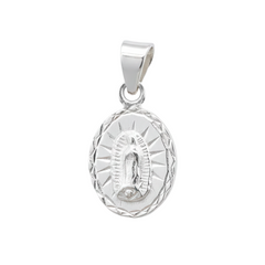 Dije Medalla de la Virgen de 2cm Plata .925