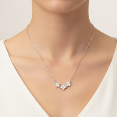Collar Inspirado Van C con Micro Circonias Plata .925 con Rodio