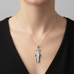 Dije Santa Muerte con Circonias de 5.7 Plata .925