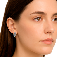 Huggies Infinito con Micro Circonias Plata .925