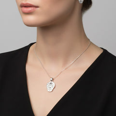 Juego Catrinas Bombeado con Circonia Plata .925