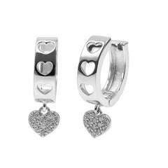 Huggies Corazon Colgante con Micro Circonias Plata .925