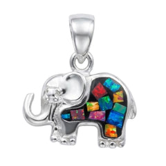 Dije Elefante con Ópalo de 1.8cm Plata .925