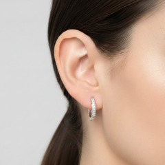 Huggies Linea de Circonia Plata .925