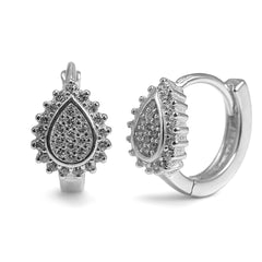 Huggies con Gota y Micro Circonias .925