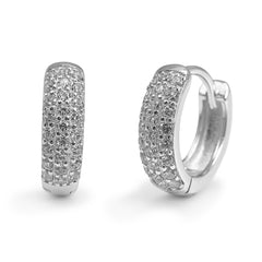 Huggies con Micro Circonias Plata .925