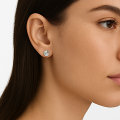 Broquel Hongo #6 Diamantado Plata .925