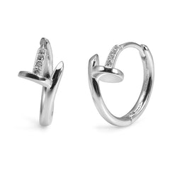 Huggies Inspirada Cartier con Micro Circonias Plata .925