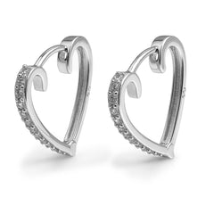 Huggies Silueta Corazon con Micro Circonias Plata .925