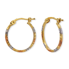 Arracada Florentino Martillada de 2.3cm Oro 10K