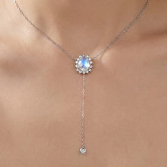Collar Corbatero Cuarzo con Circonias Plata .925 con rodio