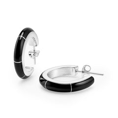 Arracada con Piedra Natural de 2.5cm Plata .925