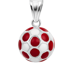 Dije Balón Esmaltado de 2cm Plata .925