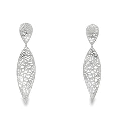 Arete Filigrana Hoja Colección Esencia Plata .925 con Baño de Rodio
