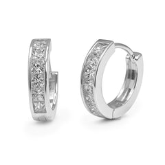 Huggies Canalito de Circonias Baguette Plata .925