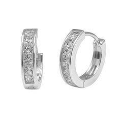 Huggies Canalito de Circonias Baguette Plata .925