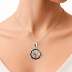 Dije Árbol de la Vida con Ópalo Plata .925