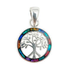 Dije Árbol de la Vida con Ópalo Plata .925