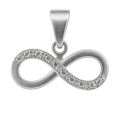 Dije Infinito con Circonias de 1.5cm Plata .925