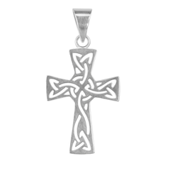 Dije de Cruz con Grecas Plata .925