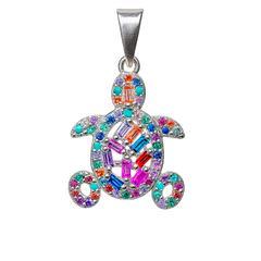 Dije Tortuga con Micro Circonias Plata .925