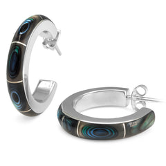 Arracada con Piedra Natural de 2.5cm Plata .925