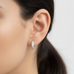 Huggies Ancha con Micro Circonias .925