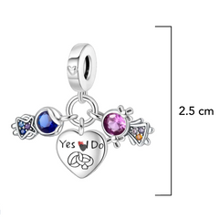 Charm Inspirado Pan 1:1 Yes I Do Plata .925