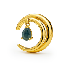 Grapa con Circonia Colgante Plata .925 con Baño de Oro