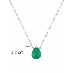 Collar Turmalina Paraiba Gota, Plata .925 con Rodio