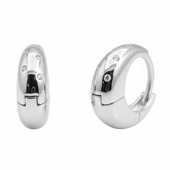 Huggies Chica con Micro Circonias Plata .925