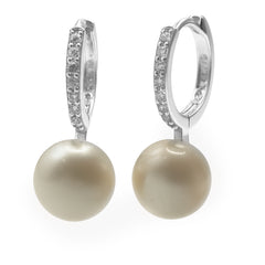 Huggies Colgante Perla Natural con Micro Circonias Plata .925