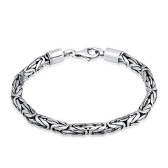 Pulsera Bali Estilo Oxidado 20 cm Plata .925