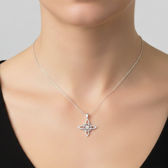 Dije Nudo de Bruja con Circonias Plata .925