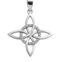 Dije Nudo de Bruja con Circonias Plata .925