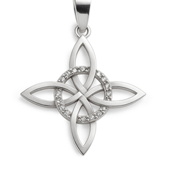 Dije Nudo de Bruja con Circonias Plata .925