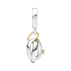 Charm Inspirado Pan 1:1 Anillos de Compromiso, Plata .925