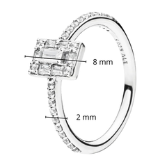 Anillo Inspirado Pan 1:1 con Micro Circonias Plata .925